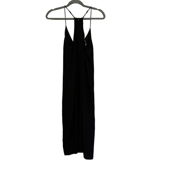 Lavender Brown Silk Black Slip Dress Size Small